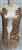 RHS-BOD-082-ROSEGOLD. Rose Gold Crystal Rhinestone Bodice with Rose Gold Beads on a Shear Rose Gold Tulle- 17" x 27"