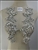 RHS-BOD-5513-ALLCOLORS. Crystal Rhinestone Bodice with Silver Beads And Silver Embroidery on a Shear White Tulle- nn" x nn".