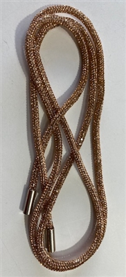 RHS-HOODSTRING-COPPER.  â€‹Crystal Rope Hoodie Drawstring - Bling Shiny Round Cord with Metal Ends.  56â€ Long.  In Many Magnificent Colors.  Color: Copper