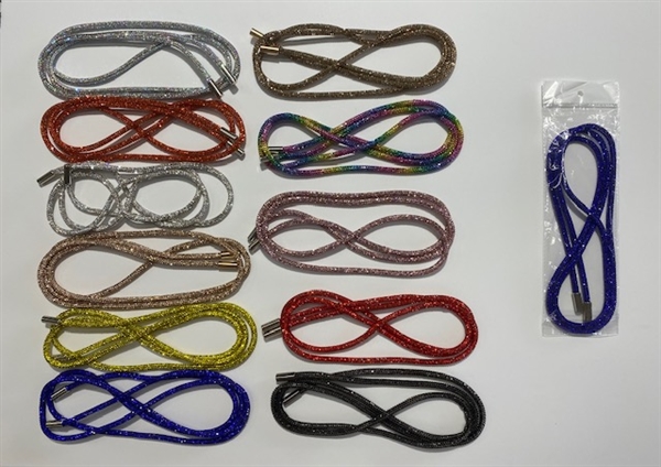 RHS-HOODSTRING-ROYALBLUE
Crystal Rope Hoodie Drawstring - Bling Shiny Round Cord with Metal Ends. 56â€ Long. In Many Magnificent Colors. Color: Royal Blue