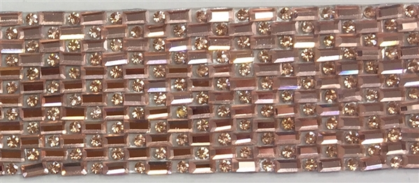 RHS-TRM-002-ROSE - HotFix Trim - Rose - 1" Wide - Per Yard: $8.00