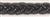 RHS-TRM-1150-BLACKBLACK. BLACK CRYSTAL RHINESTONE TRIM WITH BLACK BEADS - 1 INCH WIDE RHS-TRM-1150-AB.  AB diamante de imitacion de cristal - cuentas color negro - 1 pulgada de largo