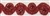RHS-TRM-1152-RED.  RED CRYSTAL RHINESTONE TRIM - RED BEADS - 1.5 INCH WIDE