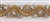 RHS-TRM-1152A-GOLD. Clear Crystal Rhinestone Trim with Gold Beads - 1.5 Inch Wide