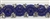 RHS-TRM-1152A-ROYALBLUE.  ROYALBLUE AND CRYSTAL RHINESTONE TRIM - WITH ROYALBLUE BEADS- 1.5 INCH WIDE