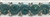RHS-TRM-1152A-TURQUOISE.  TURQUOISE AND CRYSTAL RHINESTONE TRIM - WITH TURQUOISE BEADS- 1.5 INCH WIDE