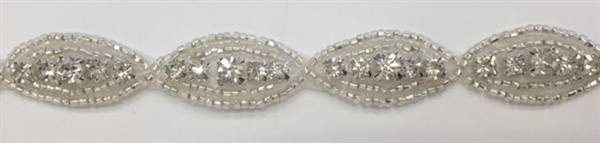 CRYSTAL RHINESTONE TRIM - 5/8 INCHES WIDE