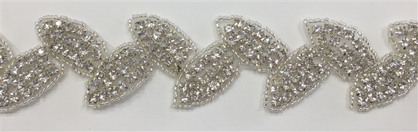 RHS-TRM-1275.  Rhinestone Trim By The Yard - 1.5" Wide