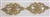 RHS-TRM-1493-GOLD. CLEAR CRYSTAL RHINESTONE TRIM WITH GOLD BEADS- 3 INCHES WIDE - REPEAT LENGTH 6 INCHES