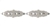 RHS-TRM-1500-SILVER.  CRYSTAL RHINESTONE TRIM - 2.25 INCHES WIDE - REPEAT LENGTH 7 INCHES