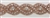 RHS-TRM-1570-ROSEGOLD.  CLEAR  CRYSTAL RHINESTONE TRIM WITH ROSEGOLD BEADS - 1 INCH WIDE