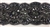 RHS-TRM-1801-BLACKBLACK. Exquisite Black Crystals and Black Beads Trim For Bridal Sash - Hot Fix or Sew On - 2.25 Inch