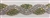 RHS-TRM-1802-ABGREEN.  Hot-Fix, Sew-On Rhinestone Trim - Green and AB Rhinestones - 1 Inch Wide
