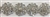 RHS-TRM-T030-SILVER.  Hot-Fix or Sew-On Clear Crystal Rhinestone Trim - Silver Cup - 1 Inch Wide