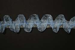 RUF-NST-104-BLUE.  Non-Stretch Ruffle Lace.