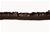 RUF-STR-111-BROWN.  1/2"-wide Stretch Ruffle Lace