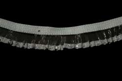 RUF-STR-125-BLUE.  Stretch Ruffle Lace