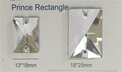 Sew-On Rhinestone, Prince Rectangle