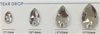 Sew-On Rhinestone, Tear Drop