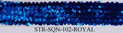STR-SQN-102.  2.0"-wide Sequins Lace (Stretch )