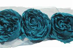lns-flr-118-Teal.  Flower Lace