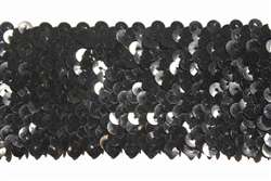 lst-sqn-106-6lines-black.  Stretch Sequin Lace
